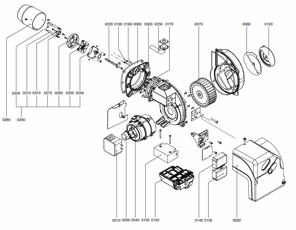 Горелка газовая Ecoflam MAX GAS 40 LN P TL HT TW VC230/50/60, 3142583
