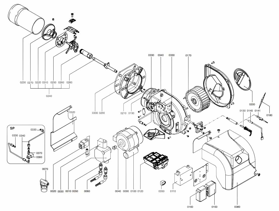 Горелка дизельная Ecoflam MAX 12 TL HT 230-50 TW CV, 3144028