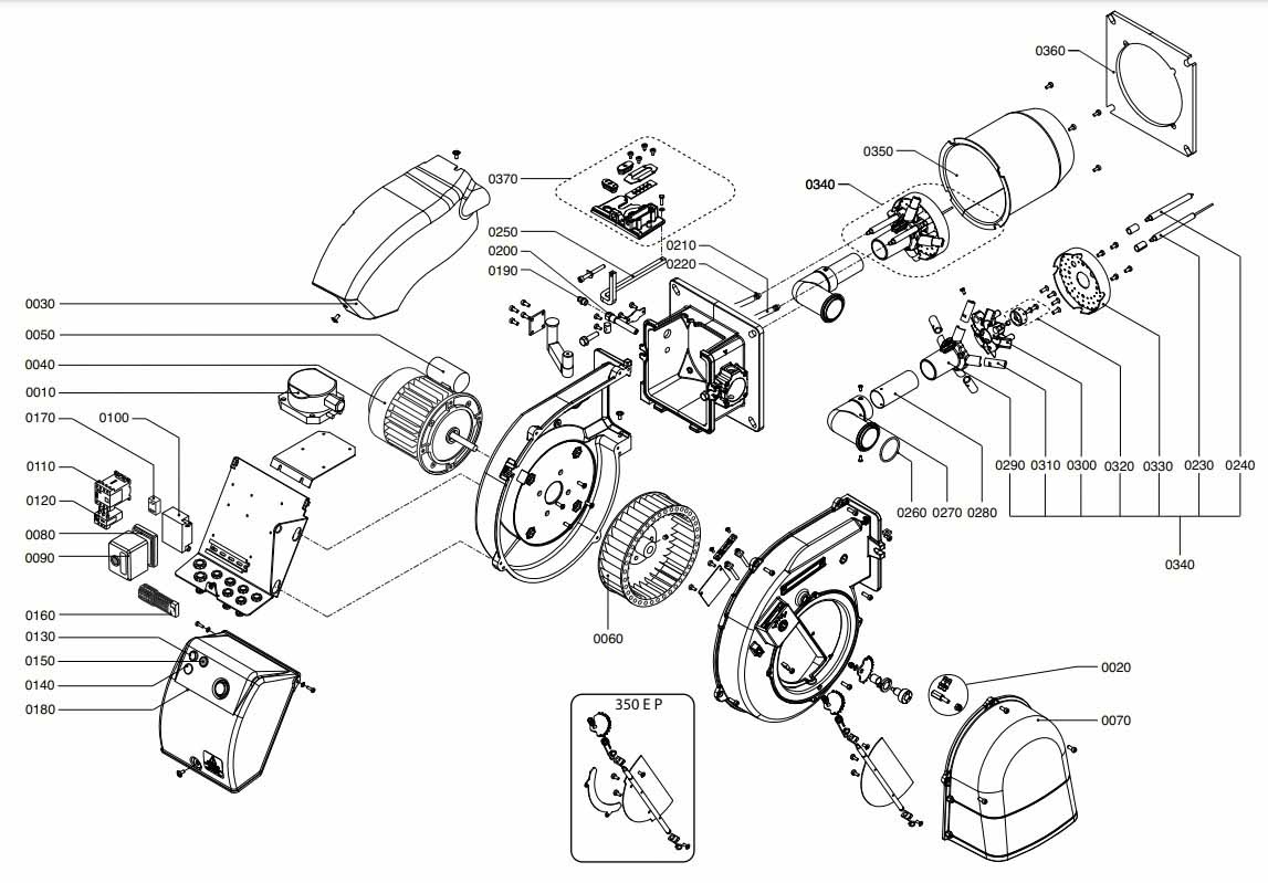 Горелка газовая Ecoflam MAX GAS 350 E P TL, 3146260