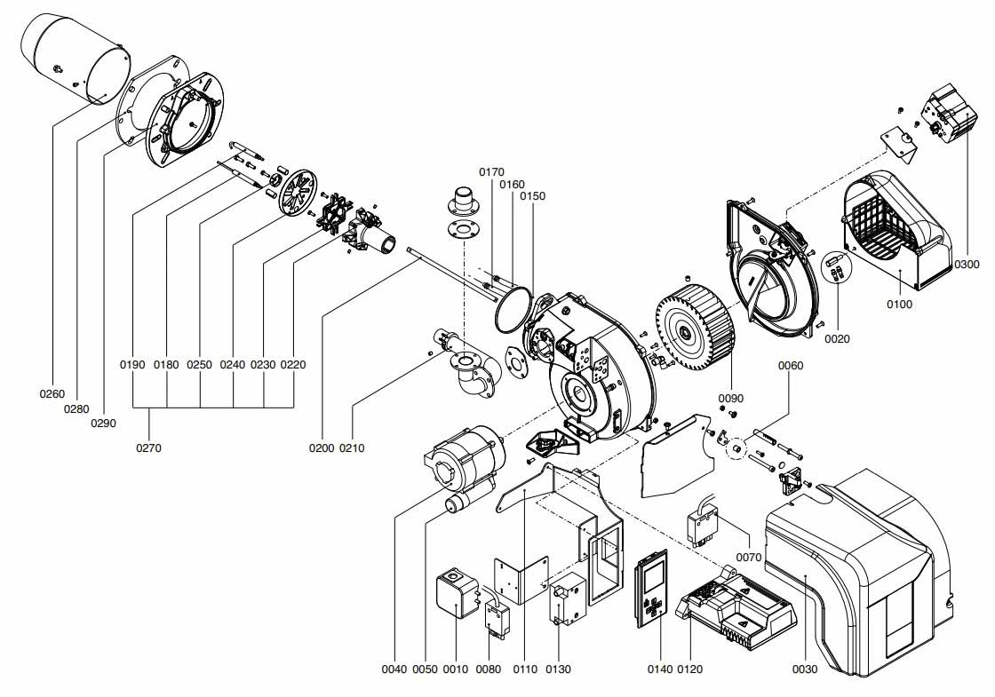 Горелка газовая Ecoflam MAX GAS 170 E PAB TL TW, 3146287