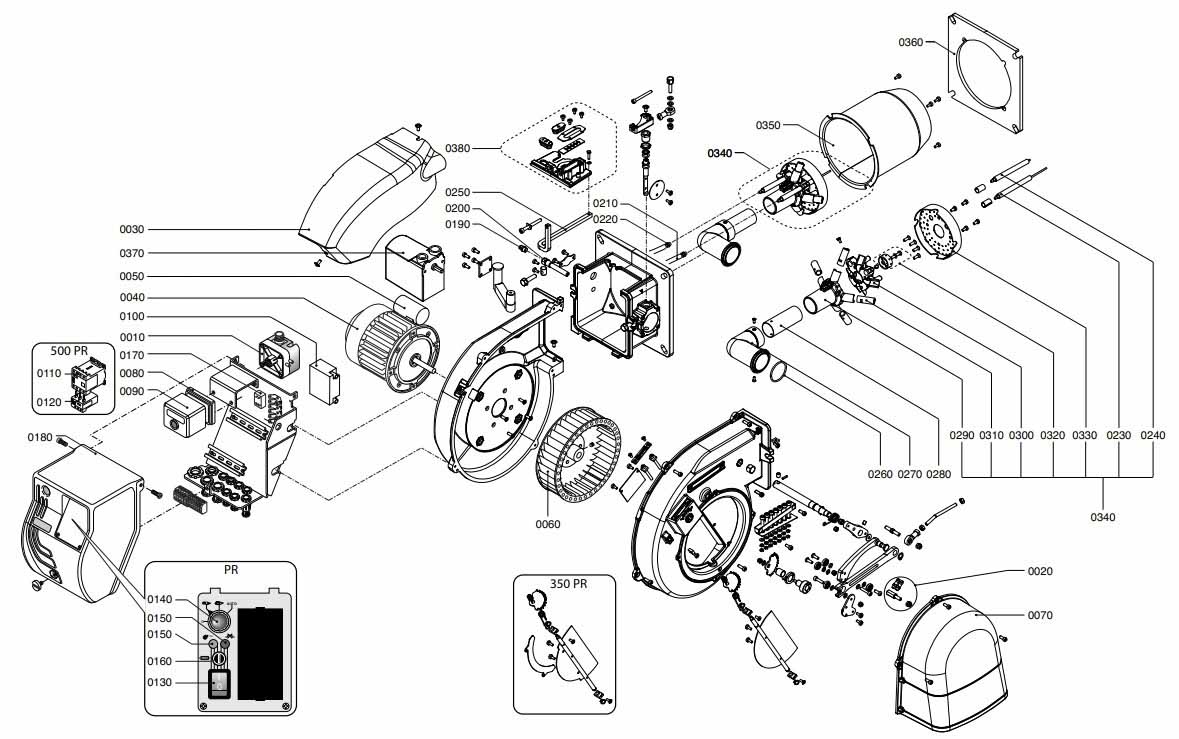 Горелка газовая Ecoflam MAX GAS 400 E PR TL, 3146337